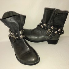 steven leandra block heel ankle booties