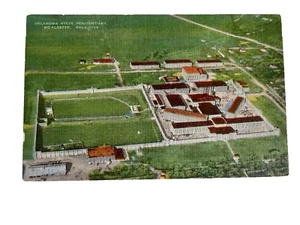 pOSTCARD VTG UNPOSTED OKLAHOMA STATE PENITENTIARY MCALESTER ARIEL VIEW neocurio - Picture 1 of 4
