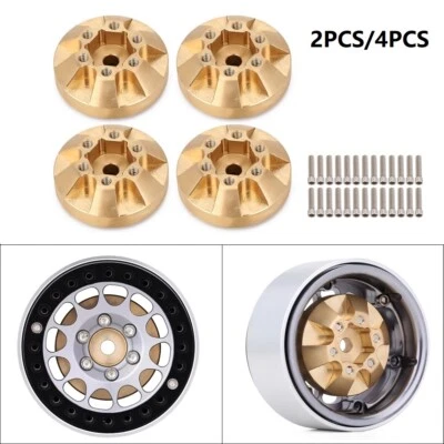  New Brass 12mm Wheel Hex Hub 1.9"/2.2" Wheel Rim for 1/10 RC Crawler SCX10 TRX4 - Image 1 of 4