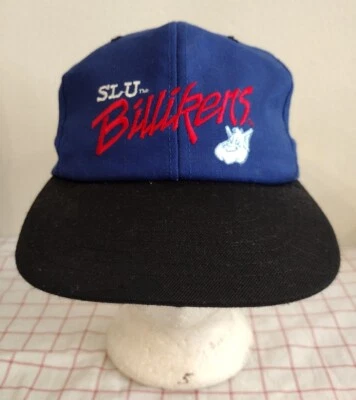 SLU Saint Louis University Billikens Logo Cap Hat Blue Snapback Embroidered - Image 1 of 4