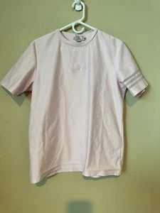 Adidas Primegreen T-Shirt Womens Sz M Trefoil Logo Athletic Tee Mesh Sleeve - Picture 1 of 9