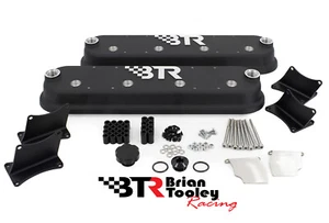 Brian Tooley BTR LS Valve Cover Pair with Coil Mounts - Aluminum Black LS1 LS3 - Picture 1 of 2