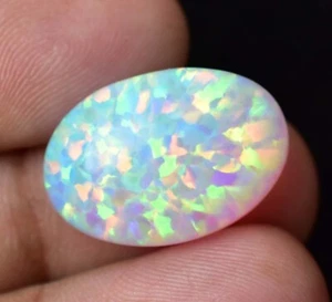 12.35 Ct Natural Ethiopian Fire Opal Certified Play of Color Untreated Gemstone - Picture 1 of 5
