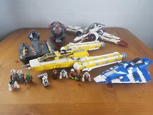 Lego Star Wars Konvolut/ Sammlung, 5 Raumschiffe Clonewars + Minifiguren