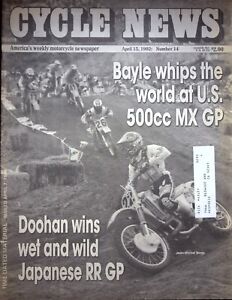 DOOHAN WINS WET AND WILD JAPANESE RR GP - CYCLE NEWS, APRIL 16, 1992: NUMBER 14