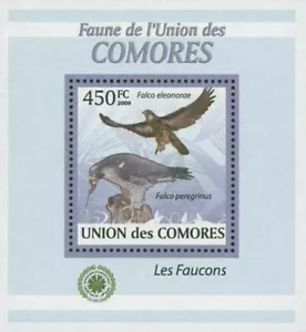 Falcons Stamp Peregrinus Eleanorae Birds Mini Sov. Sheet MNH - Picture 1 of 2