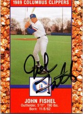 John Fishel autographed Baseball Card (Columbus Clippers) 1990 Cracker Jack #JF