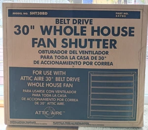 ATTIC AIRE 30" Whole House Fan Shutter New In Box SHT30BD White - Picture 1 of 2