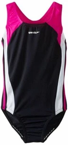 Speedo Big Girls' Youth Solid Infinity Splice 1 Piece Swimsuit New Blush 8 - Picture 1 of 2