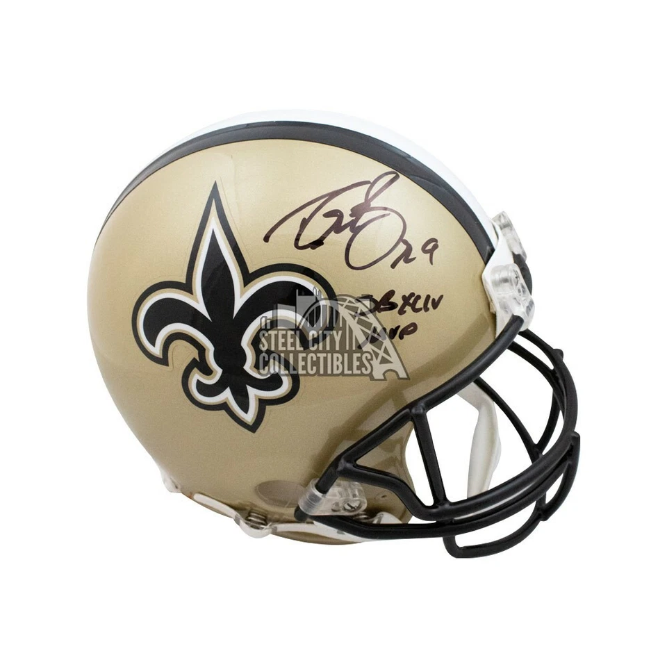 Drew Brees SB XLIV MVP Autographed Saints Authentic F/S Football Helmet BAS - Image 1 of 1