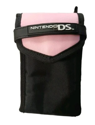 Nintendo DS Carrying Case Pink And Black Zipper Pouch Lightweight - Image 1 of 3