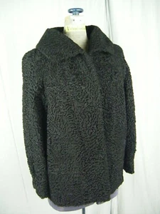JONAS BROS vTG 40-50s Black Persian Lamb Jacket-Bust 40/M - Picture 1 of 10