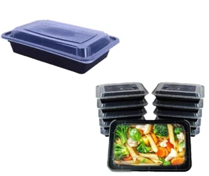 10 x SCATOLA PRANZO RIUTILIZZABILE 28oz PASTO PREPARAZIONE + COPERCHI | CONTENITORI PER ALIMENTI A PROVA DI PERDITE - Foto 1 di 4