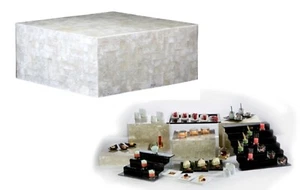 Buffetwürfel PEARL 38x38x16cm Buffetständer Buffetsäule Blumentreppe Blumensäule - Picture 1 of 1