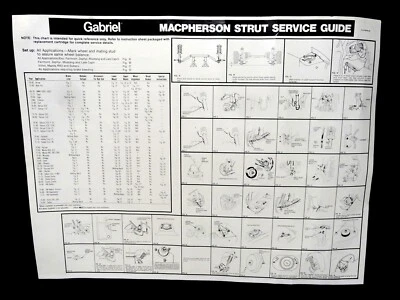 1971-1980 (NOS) GABRIEL Shock SIGN, DISPLAY SERVICE POSTER 26x20 Illustrated - Image 1 of 4