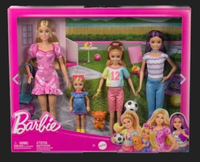 Barbie Schwestern Puppenset mit 4 Puppen Barbie+Skipper+Chelsea+Stacie NEU/OVP - Bild 1 von 4