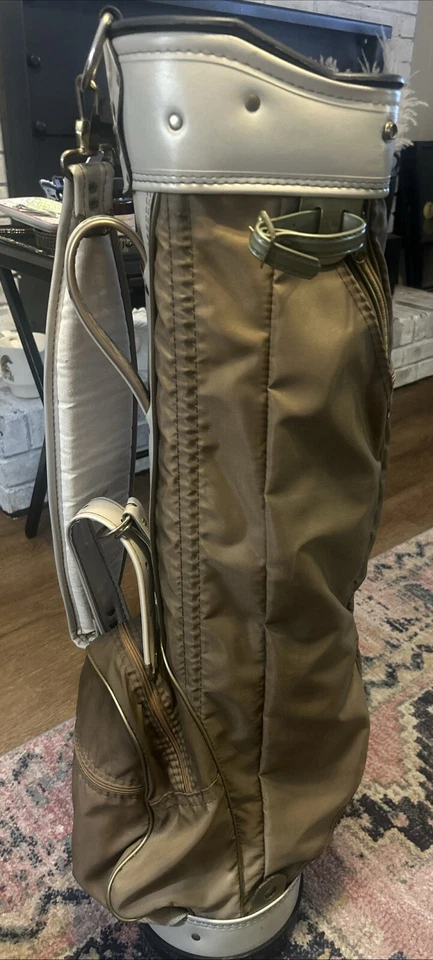 Vintage NOS Wilson  W/S Professional 3-Way Golf Bag With Cover Brown Beige - Image 1 of 4