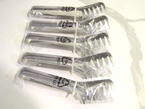 5x Italian Design CO. ALESSI for DELTA AIRLINES Stainless Medium Teeth Tongs - Picture 1 of 3