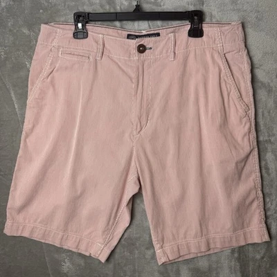 Pantalones Cortos Chinos American Eagle Calce Clásico Para Hombre A Rayas Rojo Blanco Talla 36 Foto 1 de 4