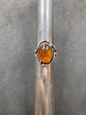 Lote de joyas de plata esterlina 925 ámbar anillo talla 7,5 de colección de 4,9 g B Foto 1 de 4