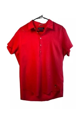 Zara Men’s Button Up Shirt Sz L Okinawa Red 100% Cotton Lightweight Breathable - Image 1 of 4