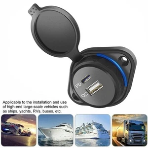 Part Charger Adapter Black Car Charger DC12V-24V Dual USB Fast Charging - Zdjęcie 1 z 12