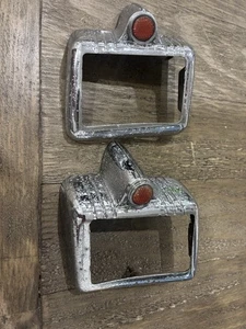 1940’s Dodge Coupe Left & Right Side Tail Light Lamp Bezel Can’t Read Numbers - Picture 1 of 21