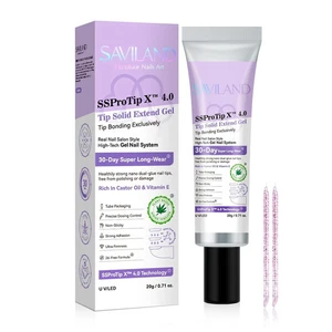Saviland SSProTipX 4.0 Tip Solid Extend Nail Glue Gel Long-Lasting 30 Days - Picture 1 of 3