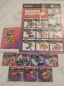 7x - VeeFriends Mini Sticker Pack NYCC 2025 Exclusive Promo Lot Of 7 w Red Devil - Bild 1 von 2