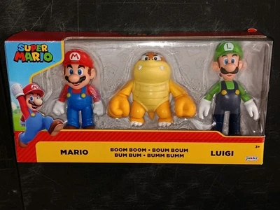 *FREE SHIP* 4" BOOM BOOM BOX Super Mario World of Nintendo Jakks Pacific Luigi