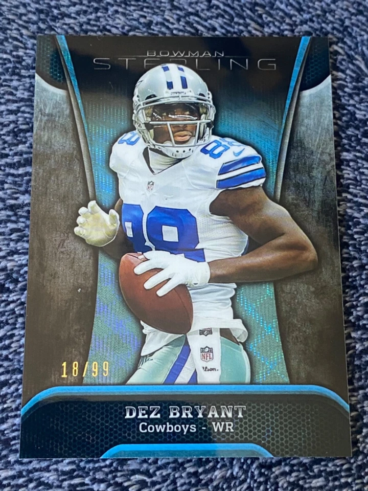 2013 Bowman Sterling Blue Refractor /99 Dez Bryant #9 - Image 1 of 3