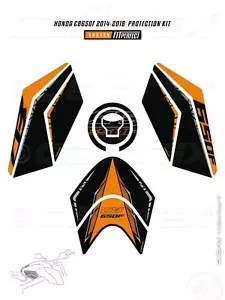 HONDA CB650F ORANGE FAIRING PROTECTION SET 14-19 - Picture 1 of 5