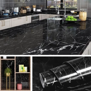 Marble Contact Paper Self Adhesive Peel & Stick Wallpaper PVC Kitchen Countertop - Picture 1 of 47