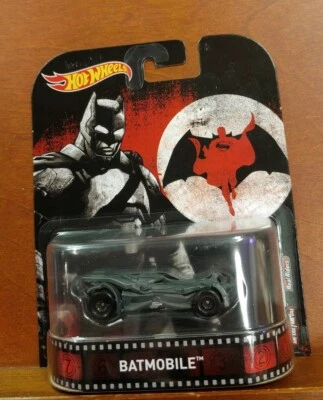 Бэтмобиль Hot Wheels 2016 Batman бэтмобиль Real Riders масштаб 1:50 ретро литой - Изображение 1 из 4