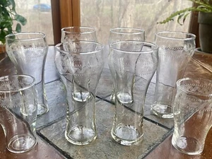 Vintage Etched Crystal Highball Cocktail Tumbler Glasses Barware Set Of 8 MCM - Picture 1 of 8