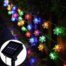 50 LED Snowflake Fairy String Curtain Window Light Christmas Wedding Party Decor