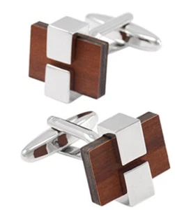 Luxury Wood CUFFLINKS Mens 5th Wedding anniversary Gift by CUFFLINKS DIRECT - Picture 1 of 8