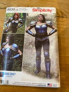SIMPLICITY Misses COSPLAY ARMOUR ARMOR COSTUMES Sewing Pattern US 16 - 24 8630 - Picture 1 of 2