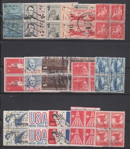 COLECCIÓN DE SELLOS DE CORREO AÉREO DE EE. UU. -- (23) DIFERENTES, BLOQUES DE 4 -- 1947 - USADOS - Imagen 1 de 3