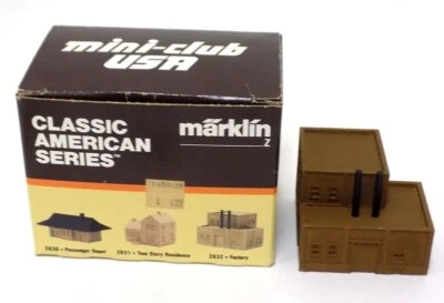 Marklin Classic American Series Factory Building & Box #2632 Z Scale - Image 1 of 4