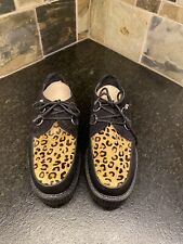 TUK Creeper Platform Shoes Women’s 8 Men’s 6 EUR 39 Black Leopard Lace Up
