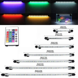 Aquarium Fish Tank 5050 RGB LED Strip Lights Bar Lamp Submersible Lights UK Plug - Picture 1 of 45