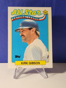 1989 Topps All Star Kirk Gibson card #396 Los Angeles Dodgers Baseball 