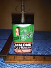 VINTAGE 3 IN 1 CYCLE & MOWER OIL TIN THICK GRADE SHED GARAGE DISPLAY