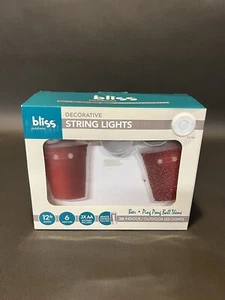Beer Pong Cup Lights 12 Ft Themed String Lights By Bliss - Picture 1 of 6