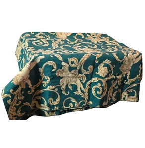 Barock Stil Cherub Engel Blume Blatt Schnörkelmuster Tischdecke 56x82 Weihnachten - Bild 1 von 5