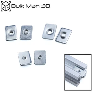 Carbon Steel M3/M4/M5 Tee Nuts Zinc Plated for 20 Series V-Slot Aluminum Profile - Picture 1 of 9