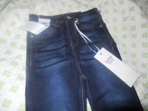 nwt Denim Diva dark wash stretch high rise skinny jeans girls 12 free ship USA - Picture 1 of 3