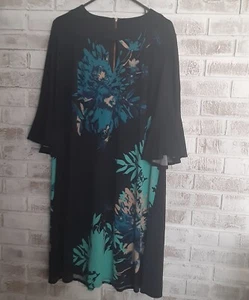 Vestido floral Roz & Ali manga tulipán talla 2X Iglesia cómoda - Imagen 1 de 8