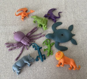 Gummi Quetschtier, Käfer, Eidechse, Dinosaurier, Drache (9 Stück) - Bild 1 von 3